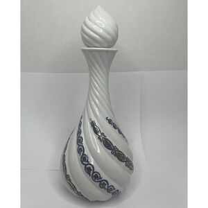 Vintage Elizabeth Arden Byzantium Spiral Decanter Enameled Potion Genie Bottle